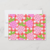 Aangepast Baby shower voor  aardbeien Bedankkaart (Achterkant)