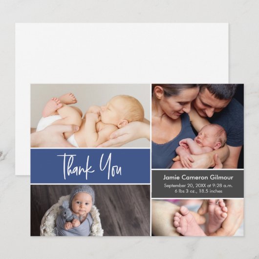 Aangepast Baby shower voor Baby Blue Aankondiging (Voorkant / Achterkant)