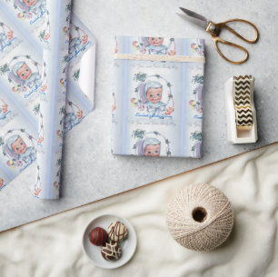 Aangepast Baby shower voor  babyjongen Cadeaupapier