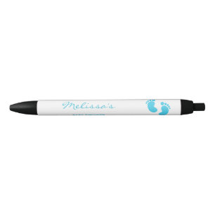 Aangepast Baby shower voor blauw en wit Baby Zwarte Inkt Pen