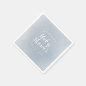 Aangepast Baby shower voor blauwe Waterverf Servet (Hoek)