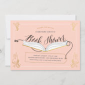 Aangepast Baby shower voor Blush en Gold Storybook Kaart (Voorkant)