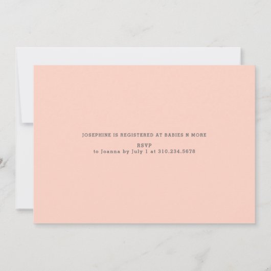 Aangepast Baby shower voor Blush en Gold Storybook Kaart (Achterkant)