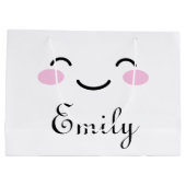 Aangepast baby shower voor cartoon met gelijkmatig groot cadeauzakje (Achterkant)