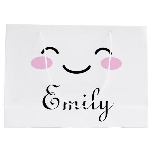 Aangepast baby shower voor cartoon met gelijkmatig groot cadeauzakje (Achterkant)