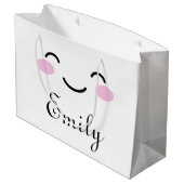 Aangepast baby shower voor cartoon met gelijkmatig groot cadeauzakje (Achterkant Gekanteld)