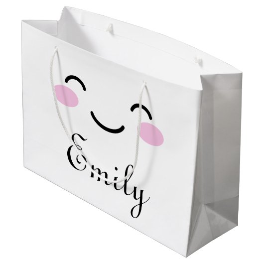 Aangepast baby shower voor cartoon met gelijkmatig groot cadeauzakje (Achterkant Gekanteld)