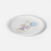 Aangepast Baby shower voor Elephant Papieren Bordje (Gekanteld)