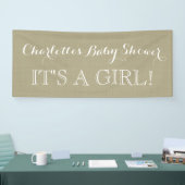 Aangepast Baby shower voor gebarentaal voor bijten Spandoek (Beurs)