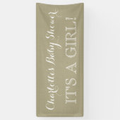 Aangepast Baby shower voor gebarentaal voor bijten Spandoek (Verticaal)