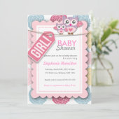 Aangepast baby shower voor kleurrijke bloem kaart (Staand voorkant)