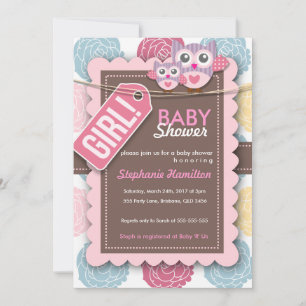 Aangepast baby shower voor kleurrijke bloem kaart