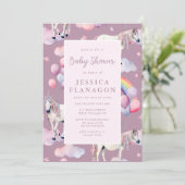 Aangepast Baby shower voor regenboogballonnen voor Kaart (Staand voorkant)