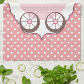 Aangepast Baby shower voor retourroze vervoer Theedoek (Gevouwen)