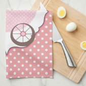 Aangepast Baby shower voor retourroze vervoer Theedoek (Quarter Fold)