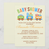 Aangepast baby shower voor transporttrein kaart (Voorkant / Achterkant)