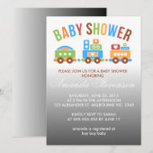 Aangepast baby shower voor transporttrein kaart (Voorkant / Achterkant)