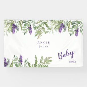 Aangepast Baby shower voor vullavendel Spandoek