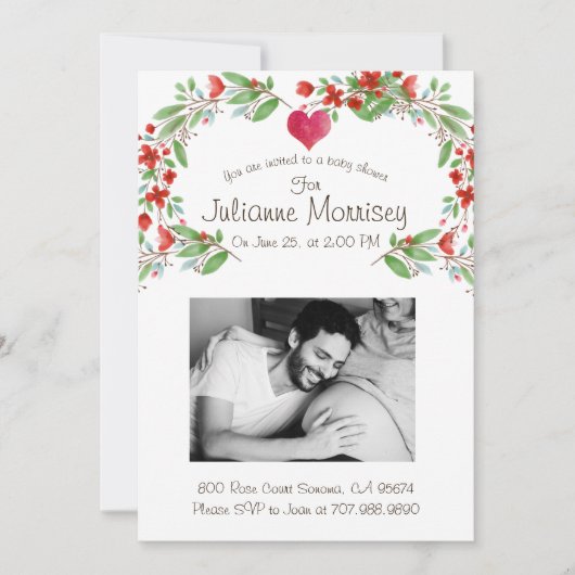 Aangepast Baby shower voor Zwangere mam Baby Bump Kaart (Voorkant)