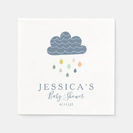 Aangepast Baby shower Whimsical Cloud regendruppel Servet