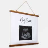 Aangepast Baby Sonogram Ultrasound Wood Onderworpe Hangend Wandkleed (Gebogen)