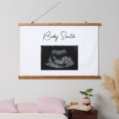 Aangepast Baby Sonogram Ultrasound Wood Onderworpe Hangend Wandkleed (Slaapkamer)