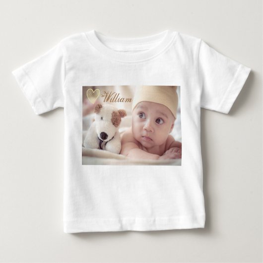 aangepast baby t-shirt met foto (Voorkant)