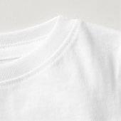 Aangepast Baby T-shirt met fototekst - Uw eigen on (Detail - nek (in wit))