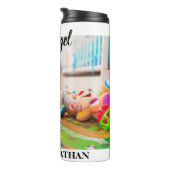 Aangepast Baby Toddler-onderliggend fotosjabloon Thermosbeker (Geroteerd rechts)