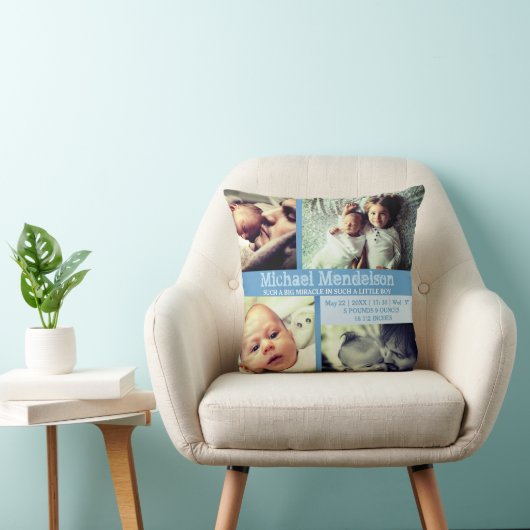 Aangepast babybalkpatroon kussen (Stoel)