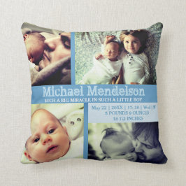 Aangepast babybalkpatroon kussen