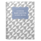Aangepast babydoucheboek met baby voetafdrukken notitieboek (Voorkant)