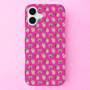 Aangepast babygezicht, aangepaste gezinsfoto met 3 iPhone 16 plus hoesje