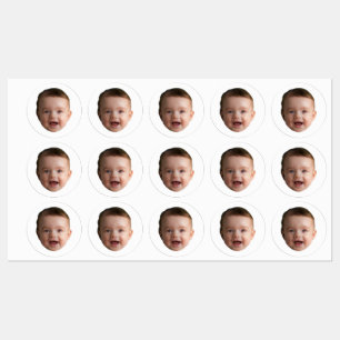 Aangepast babygezicht, grappige aangepaste foto labels