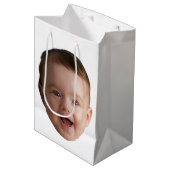 Aangepast babygezicht, grappige aangepaste foto medium cadeauzakje (Voorkant Gekanteld)