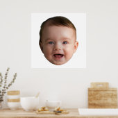 Aangepast babygezicht, grappige aangepaste foto poster (Keuken)