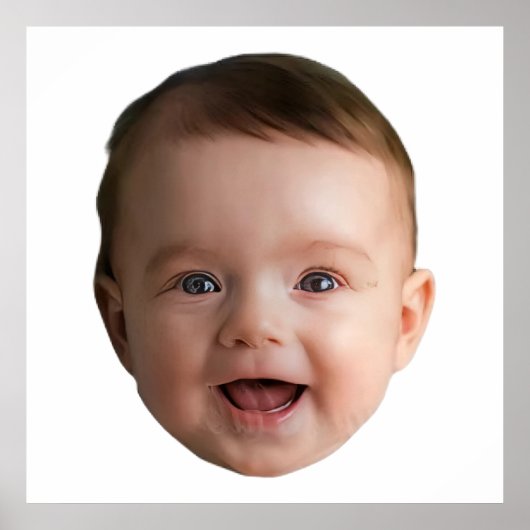 Aangepast babygezicht, grappige aangepaste foto poster (Voorkant)