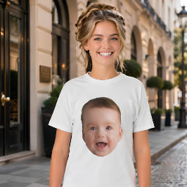 Aangepast babygezicht, grappige aangepaste foto t-shirt