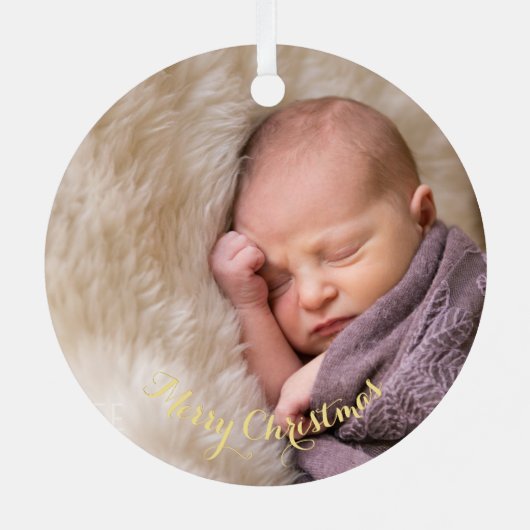 Aangepast babymeisje Jongen Eerste Eerste Kerstfee Metalen Ornament (Achterkant)