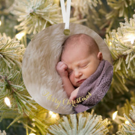 Aangepast babymeisje Jongen Eerste Eerste Kerstfee Metalen Ornament