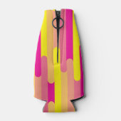 Aangepast Bacheloret Roze en Geel Patroon Flesjeskoeler (Achterkant)