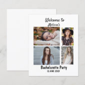Aangepast Bachelorette party 4 fotocollage (Voorkant / Achterkant)