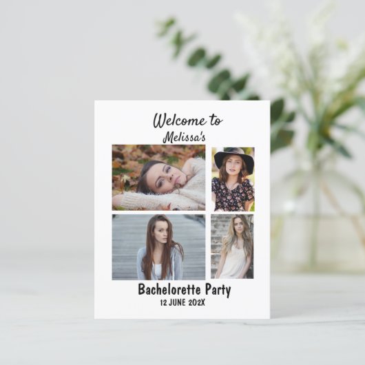 Aangepast Bachelorette party 4 fotocollage (Staand voorkant)