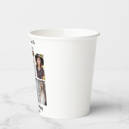 Aangepast Bachelorette party 4 fotocollage Papieren Bekers (Links)