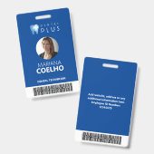 Aangepast badge - Logo, foto, naam en barcode (Voor- en achterkant)