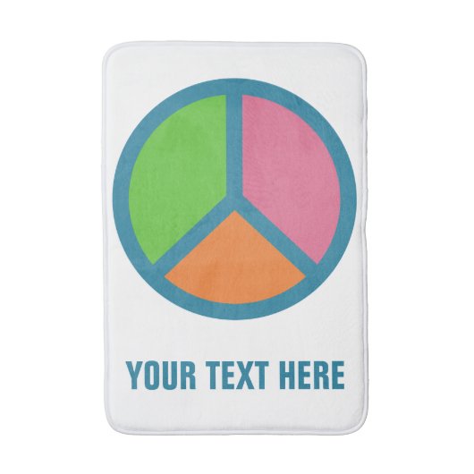 Aangepast badmat voor kleurmatig vredesgebaar (Voorkant Verticaal)