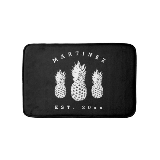 Aangepast badmat voor zwarte en witte ananasappele (Voorkant)