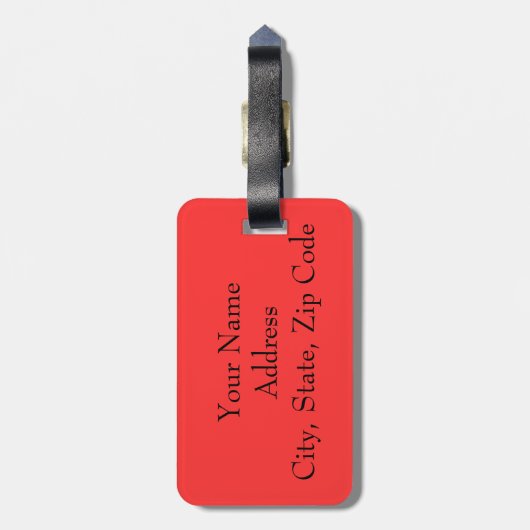 Aangepast Bagagelabel (Achterkant verticaal)