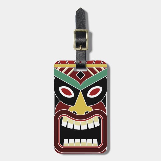 Aangepast bagagelabel 1 voor Tiki Totem (Voorkant verticaal)