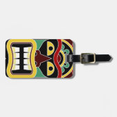 Aangepast bagagelabel 2 voor Tiki Totem (Voorkant horizontaal)